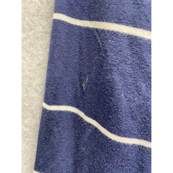 Lands End Womens Cardigan Long Sleeve Navy Blue/White Stripe Open Front Size M - Picture 7 of 8